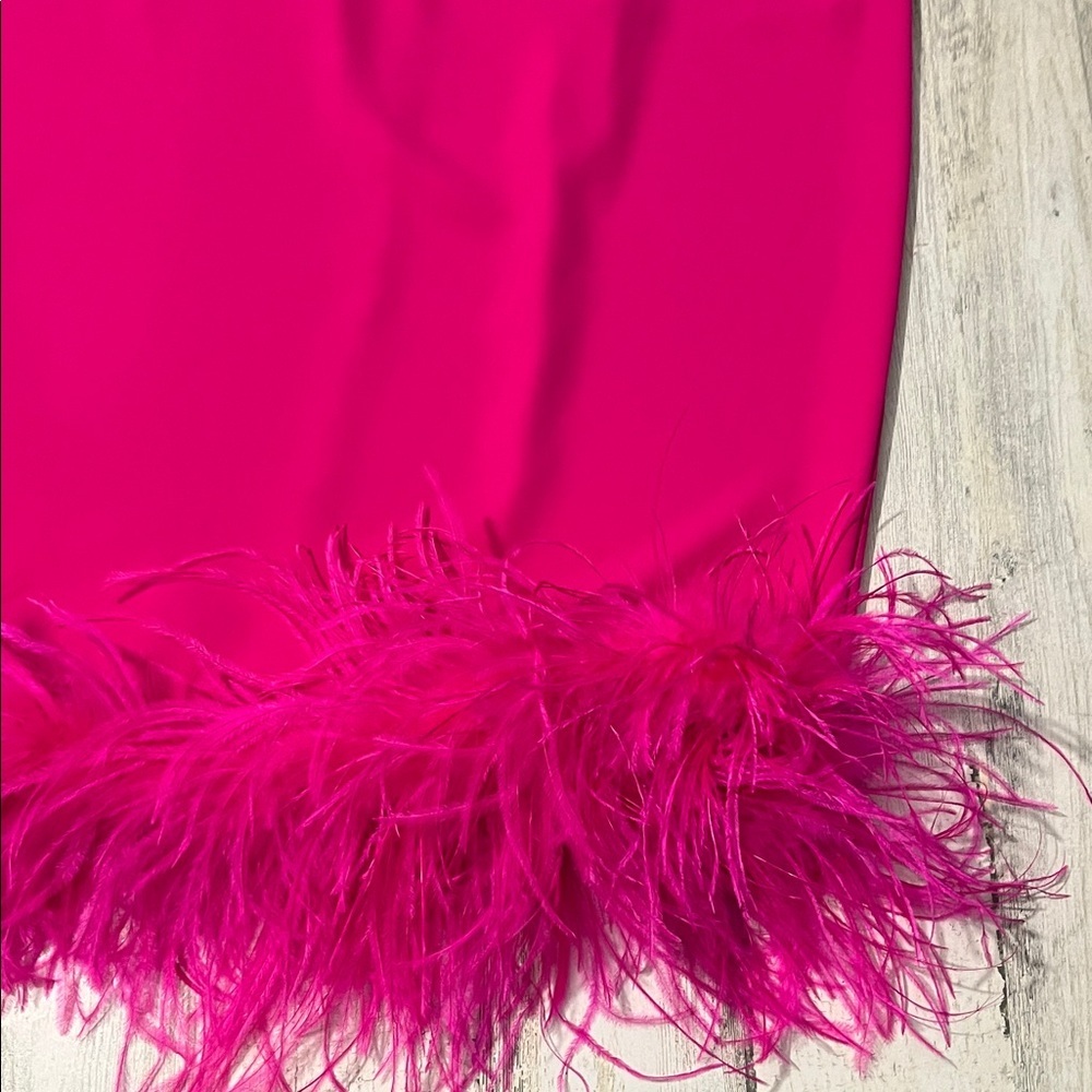 Amanda Uprichard Marianna Midi Dress in Hot Pink Size Small - Picture 6 of 10